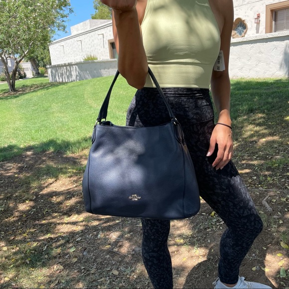 Coach Edie Blue Shoulder Bag - Picture 2 of 16